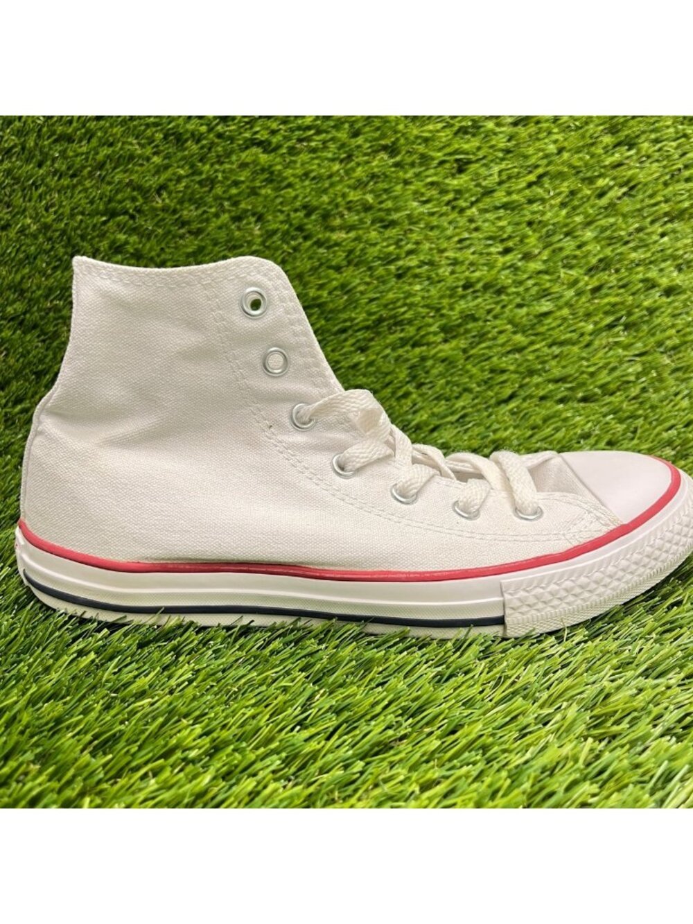 Converse Chuck Taylor All Star Hi GS Boys Size 3Y White Athletic Shoes Sneakers